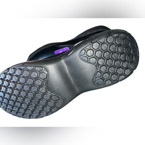 Black Slip-On Shoes with Textured Sole